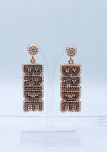 Load image into Gallery viewer, Ivory Seed Bead &amp; Crystal &#39;Bride&#39; Earrings
