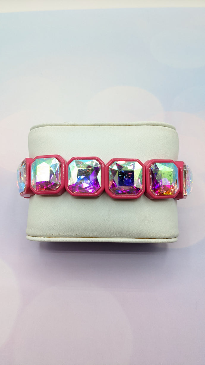 Hot pink Iridescent Bracelet