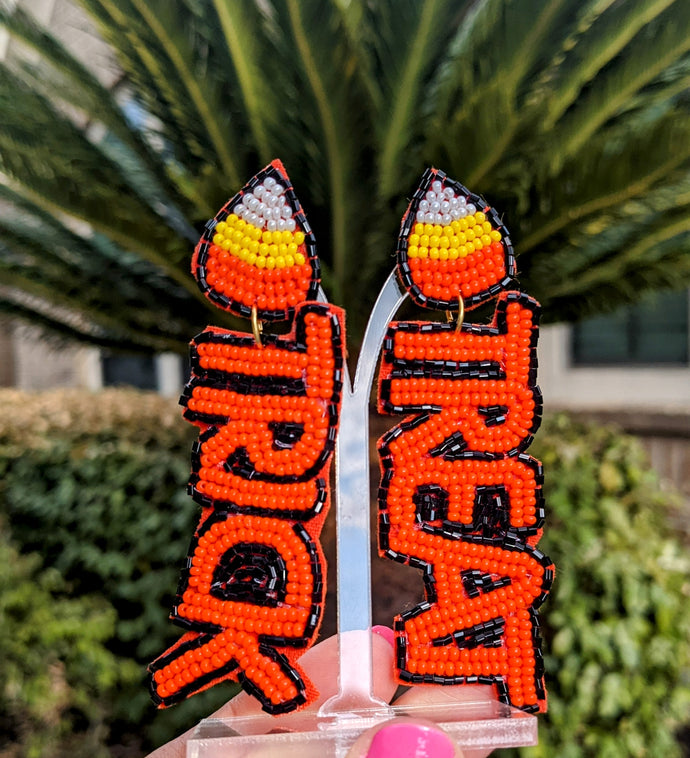 Trick Or Treat Beaded Earrings