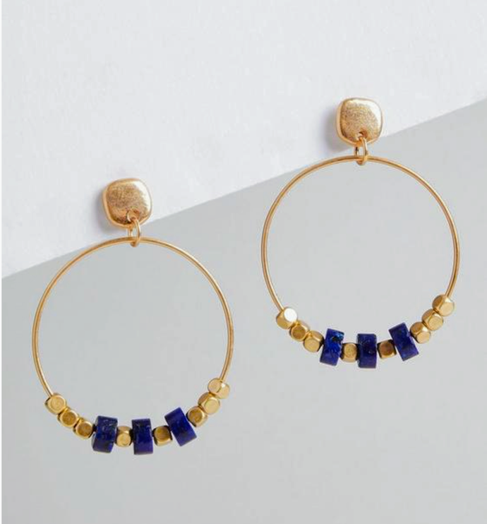 Beaded Hoop Earrings