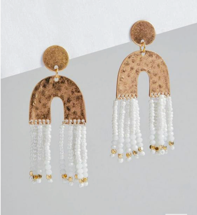 Beaded Arch Earrings